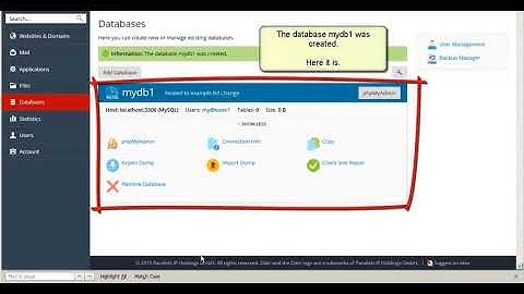 Plesk 12 5 Tutorials   How To Create Mysql Database And User By webanchor.net