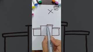 Easy Drawing Hospital Step By Step #shorts #forkids