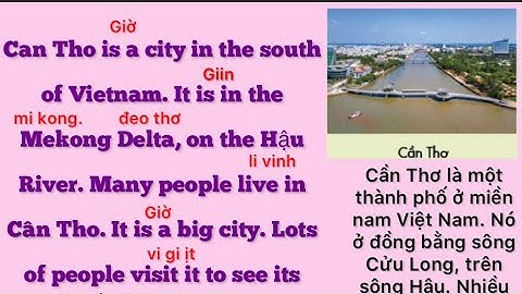 Smart world - Unit 1 - Cần thơ