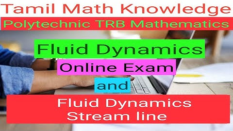 Polytechnic TRB Maths Online exam fluid dynamics and Streamline