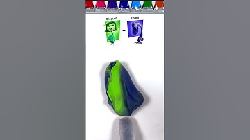 What color are mixed emotions? (Inside Out 2) #colormixing #insideout #insideout2 #satisfying