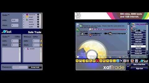 Xat.com Xattrade Trade Glitch Scam / Scamming 2 Angel powers (Proof)