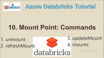 10. mount point commands in azure data bricks | mounts | updateMount | unmount | refreshMounts