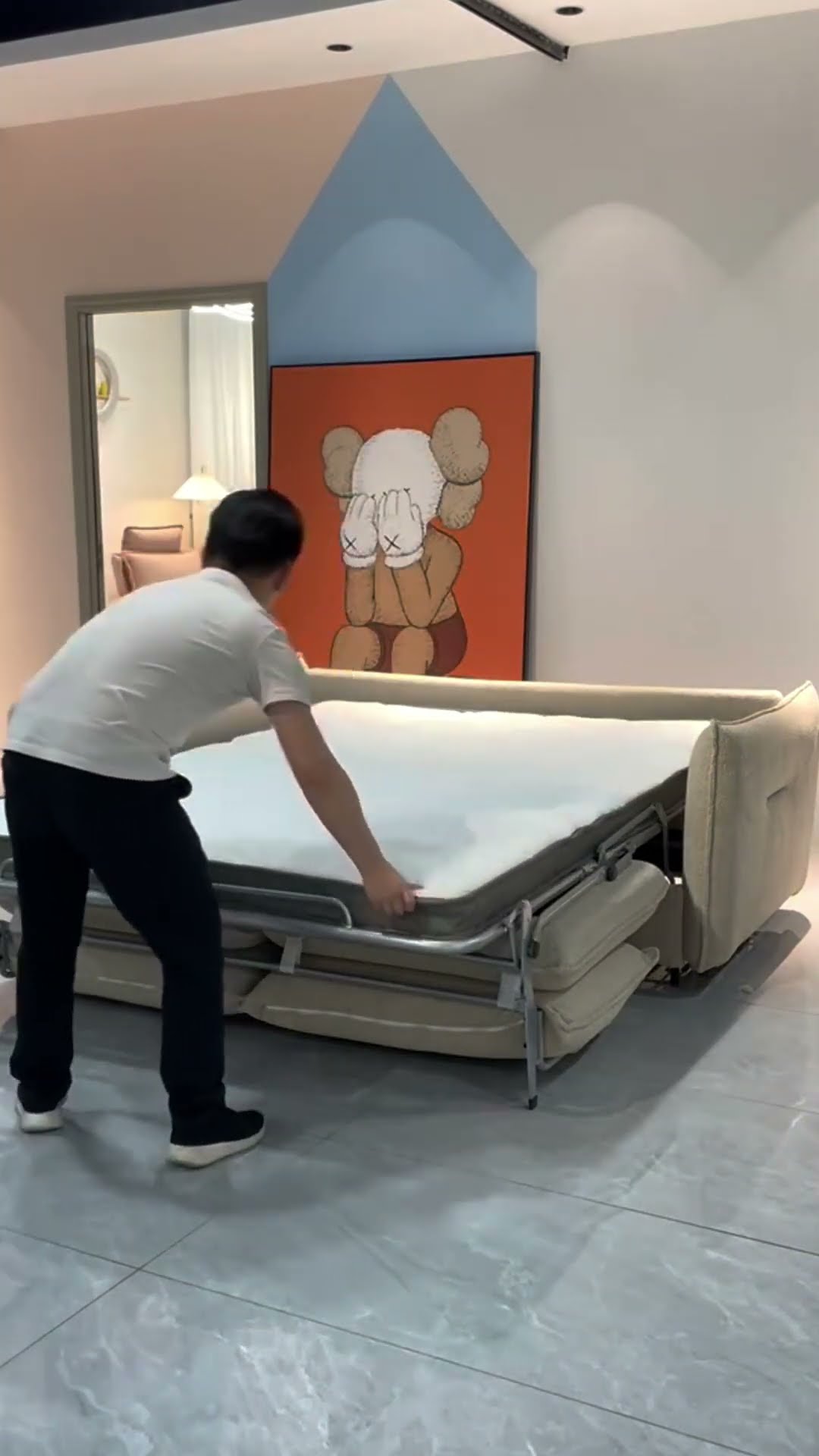 Product Link in Bio ( # 2053 ) @MaviGadgets ▶️ Space Saving Modern Flip-Up Foldable Sofa Bed