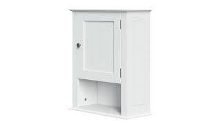 Riverridge Home Ashland Single Door Wall Cabinet In White  360 Product 