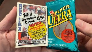 Opening Packs of 1984 Topps Cello & 1993 Ultra! #rippingwax Mattingly rookie chase! #RoYo