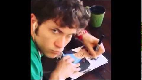 Tobuscus signing posters of himself to techno 1 hour