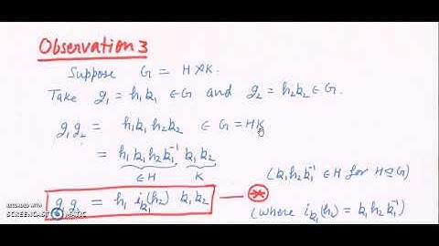 semidirect product of groups  part 1 english