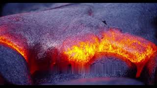 Lava Flow In Hawaii Volcano lava lake and bubbling lava flow