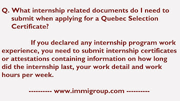 What internship related documents do I need to submit when applying for a QSC?