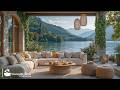 Cool Summer With Smooth Jazz Start Your Day With Elegant Jazz In Beautiful Lakeside Bird Singing 