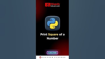 Print Square of a Number || Python