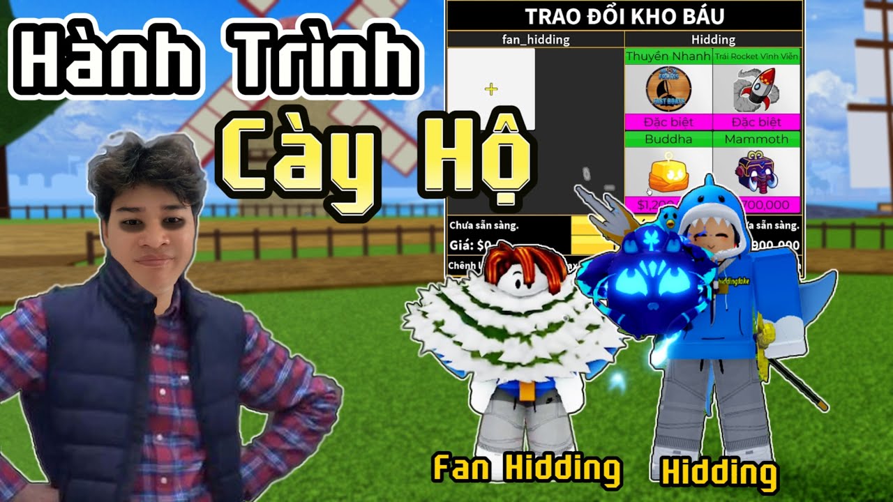 Bloxfruits - Hidding CÀY HỘ ACC FAN CHO LUÔN GAMEPASS VÀ CÁI KẾT. 