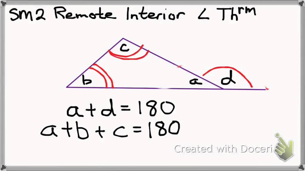 Sm2 Remote Interior Angle Theorem