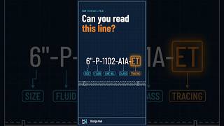 Can You Read This P&ID Line Number? 6'-P-1102-A1A-ET Decoded #Shorts