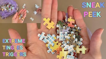 Sneak Peek/ASMR Amazing Triggers/Tingles 🧩Puzzle Unboxing/Look Through!