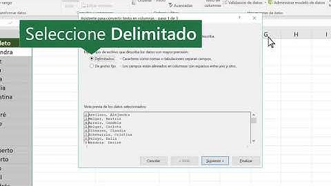 Dividir texto en diferentes columnas con el Asistente para convertir texto en columnas en Excel