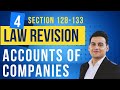 LAW REVISION-ACCOUNTS OF COMPANIES-SEC 128 TO 133