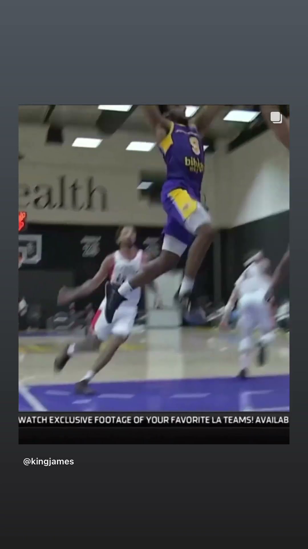 He takes flight #hoodnews #bronnyjames #gleague #basketball #sports #how #wow #poster #dunk #howto