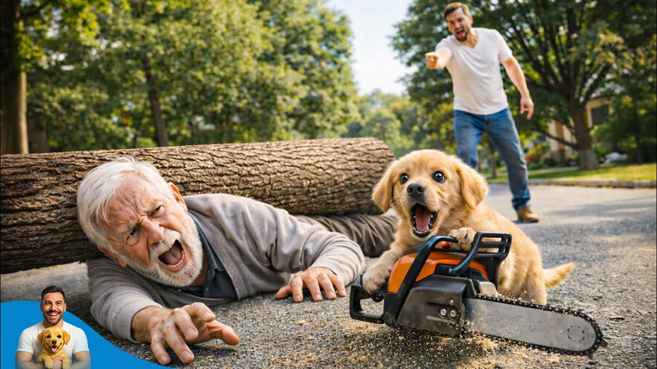 Misunderstood Puppy Did the Impossible to Save an Old Man from a Fallen Tree 