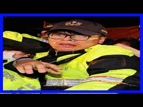 抗勞法群眾凌晨集結凱道 警方驅離爆激烈衝突掛彩