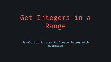 Generate a Range of Numbers Recursively in JavaScript