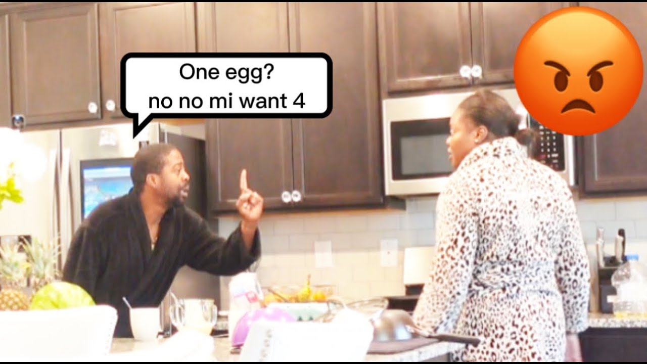 ASKED MY WIFE TO FRY 4 EGGS FOR MY BREAKFAST TO GET HER REACTION