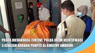 SURABAYA | Tim DVI Polda Jatim Identifikasi 5 Jenazah Korban Ponpes Al Khoziny Ambruk