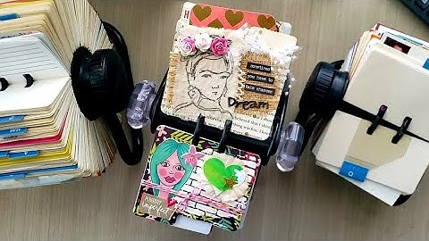 Show and Tell - Old School Rolodex plus Memory Dex Flip Through - A Look At My Altered Rolodex Cards