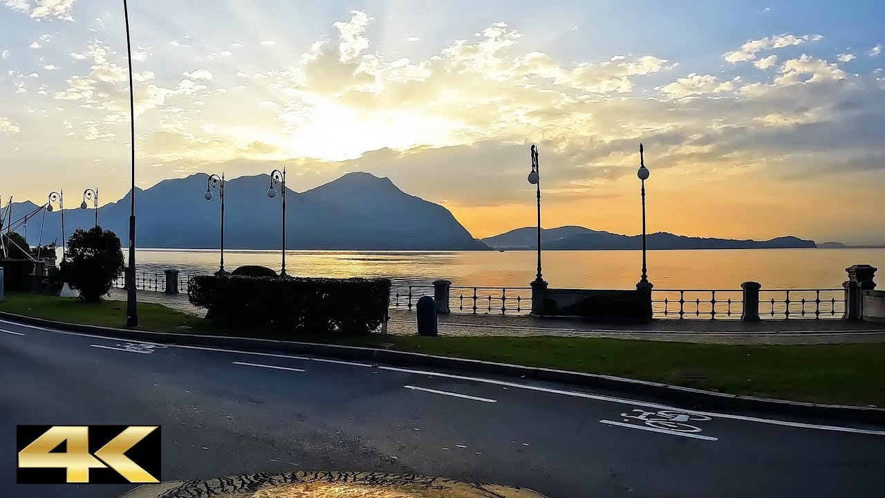Autofahrt am Lago Maggiore entlang - von Verbania nach Ascona | Piemont, Italien