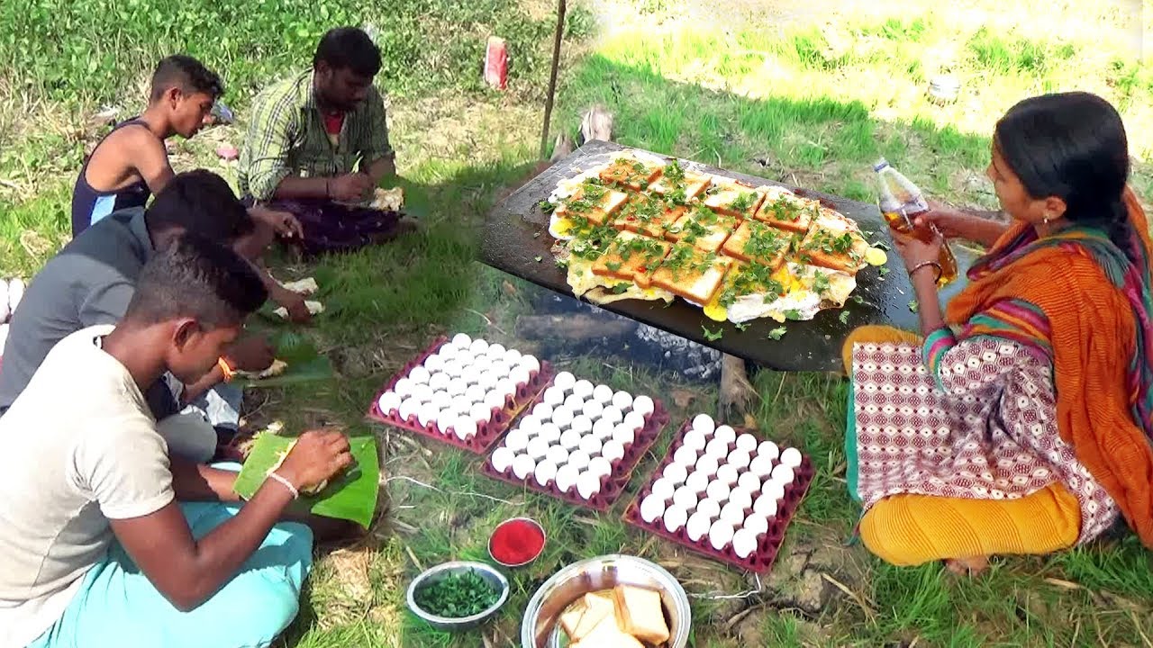 #Yummy ! Special Bread Omelette in 50 Eggs  | #EggDishes | Indian Street Food | خبز عجة وصفة | Street Food Catalog