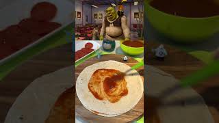 PIZZA CON QUESO DOBLE Y CAFÉ DE SHREK 2