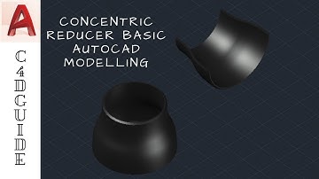 AUTOCAD TUTORIAL- CREATE CONCENTRIC REDUCER BASIC 3D AND SIMPLE RENDER