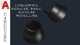 AUTOCAD TUTORIAL- CREATE CONCENTRIC REDUCER BASIC 3D AND SIMPLE RENDER