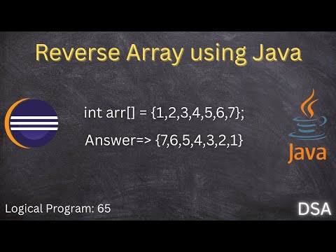 Java Array Programs Reverse an Array Step by Step | For Interview Preparation | Simple & EasyExplain