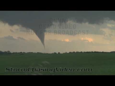June 17, 2010 - Brandon Sullivan shot this amazing tornado footage near the town of Bricelyn, MN which is about twenty miles west of Albert Lea, MN on Interstate 90. The dramatic footage shows a cone tornado that morphs into a multi-vortex tornado and then into a wedge tornado and back to a cone and large tornado for almost an hour.