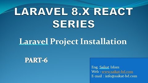 Laravel React Tutorial | Laravel project installation #6 #webdevelopment