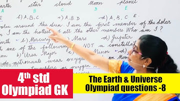 4th std olympiad GK | The Earth & Universe | Olympiad questions 8  | General Knowledge Olympiad