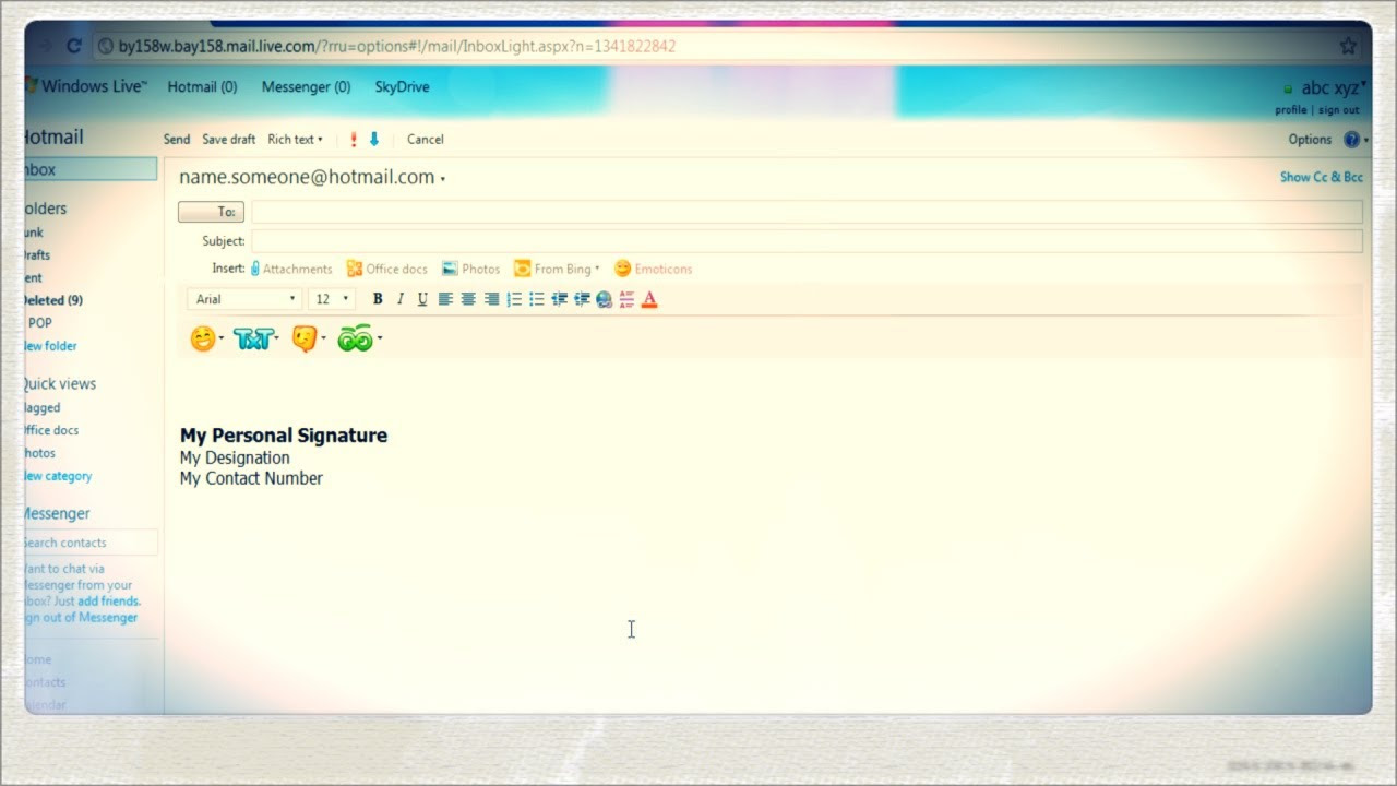 www.hotmai.com ลงชื่อเข้าใช้  New 2022  How to Create an Email Signature in Hotmail