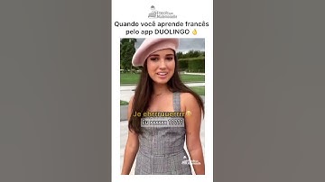 Francês com app Duolingo.