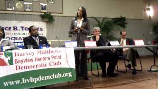 Malia Cohen's final statement at the SFYD District 10 supervisor candidates' debate.