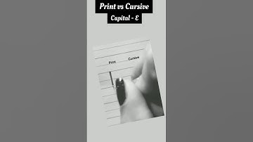 How to write Capital Letter (E) Print vs Cursive #handwriting #english #shorts
