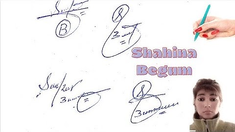 Shahina Begum name signature#name signature with arooj