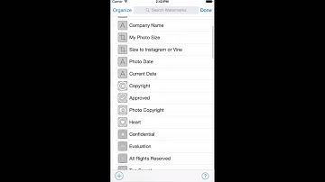 Selecting Watermarks in iWatermark+