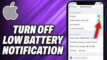 How To Turn Off Low Battery Notification on iPhone