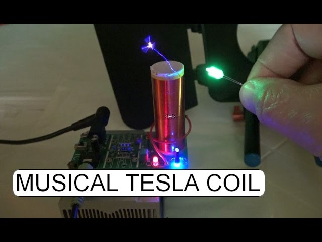 Mini Tesla Coil Plasma Electronic Music Speaker 15W 15V-24V DC 12V Finished/ DIY 