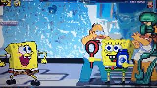 SpongeBob SquarePants & SpongeBob SquarePants VS Homer Simpson & Homer Simpson Mugen Fight