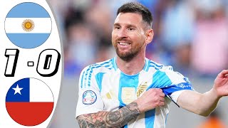 Argentina vs Chile 1-0- All Goals & Highlights - Copa America 2024