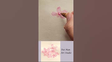 Easy Detailed Cherry Blossom Flower - Watercolor Painting for Beginners