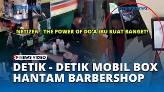 The Moment a Box Truck Hits a Barbershop in Kuningan, Nearly Killing the Barber
